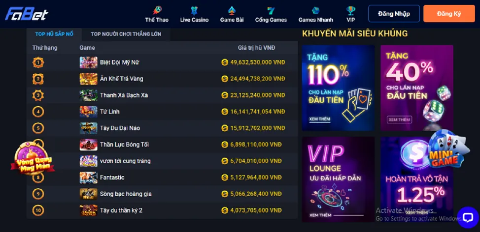 Banner khuyến mãi nổ hũ độc quyền tại 181bet